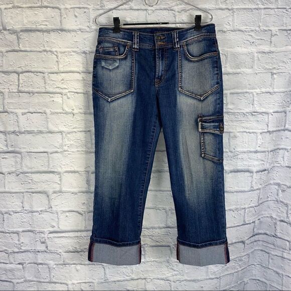 Jeanstar washed denim capris women size 10 - Picture 1 of 12